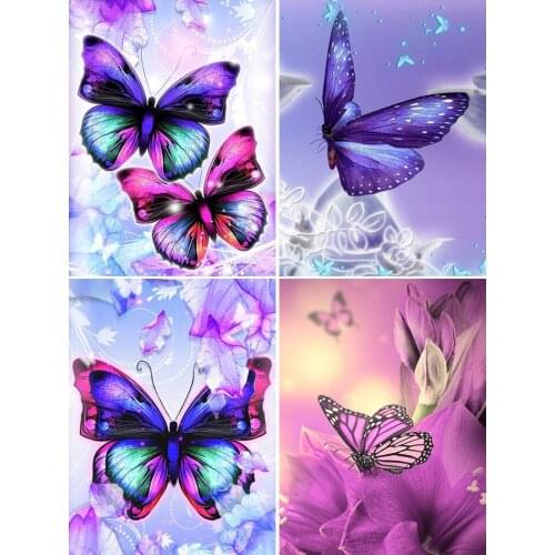 5D DIY Diamond Painting Animals Butterfly Full Square&Round Diamond Embroidery Kit Mosaic Picture Of Rhinestones Handmade Decor