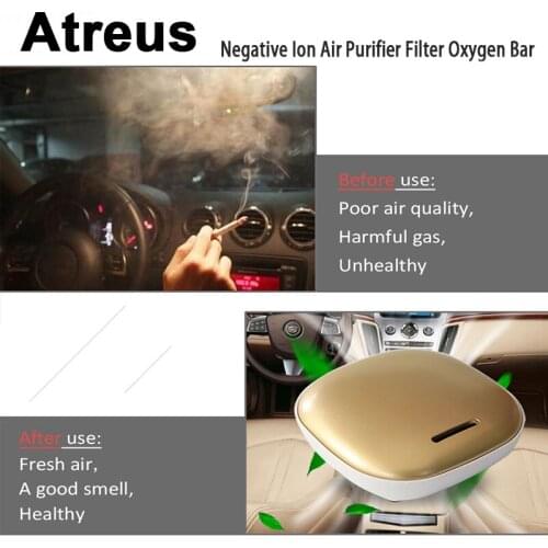 Atreus Car Negative Ion Air Purifier Filter Oxygen Bar Deodorizer For Lexus Honda Civic Opel astra h j Mazda Kia Rio Ceed Volvo