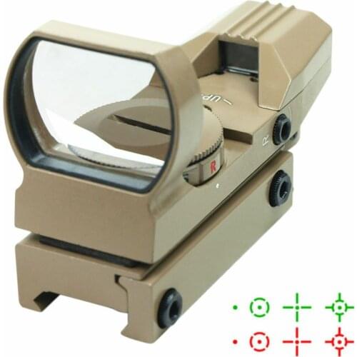 Red Dot HD101 RD Sight Hunting Riflescope Holographic Reflex 4 Reticle Tactical Optics Scope Fits 20mm Rail for Airsoft Air Gun