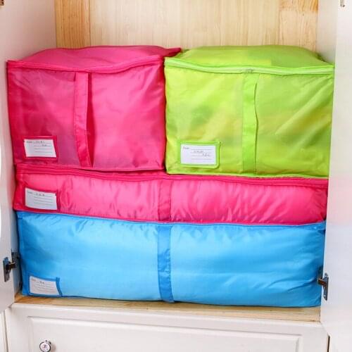 Oxford Sweater Blanket Storage Bag Underwear Clothes Organizer Clothing Storage Bag With Zipper Quilts Sorting Organizer 60XX