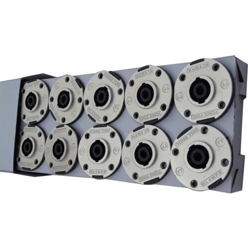 Wholesale 5 PCS/lot 4-Pole Female Panel Mount Round Pro Speakon Connector Head Socket NL4FC