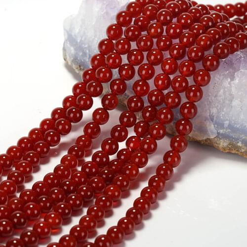 Wholesale Agate Loose Beads Red Agate DIY Accessories Stone Jewelry Round Shape,8mm Beads,1 Strand 39cm