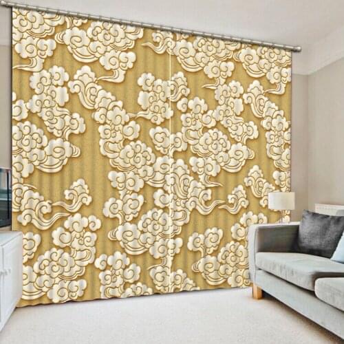 Luxury Living Room Curtains 3D Curtains For The Bedroom Kitchen Modern Window relief curtains