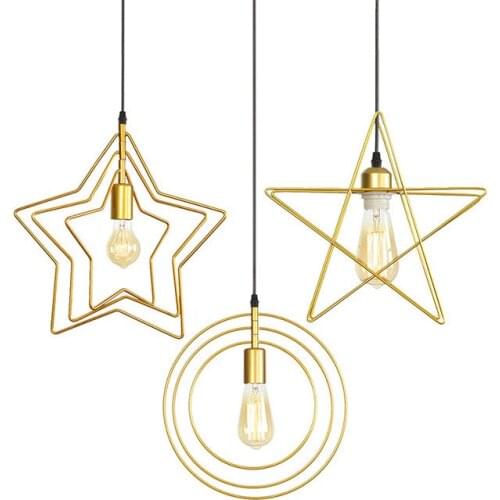 Rural retro simple bedroom bedside personality hotel restaurant clothing shop decoration single head hanging lamp