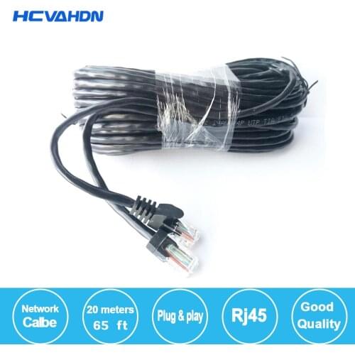 HCVAHDN 20M 65ft cat5 Ethernet Network Cable RJ45 Patch Outdoor Waterproof LAN Cable Wires For CCTV POE IP Camera System