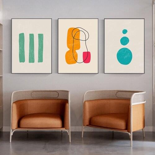 Nordic Abstract Multicolor Canvas Painting Colorful Graphic Shapes Posters and Print Picture Modern For Living Room Home Decor