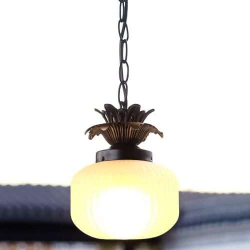 Outdoor chandelier waterproof European style balcony lamp outdoor aisle courtyard pavilion grape frame retro ceiling lamp