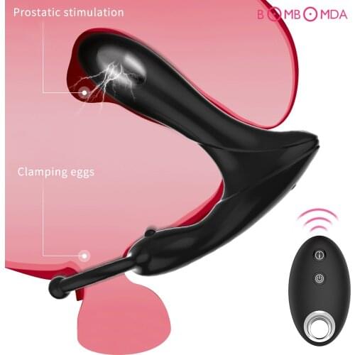 Electric Shock Male Prostate Massage Vibrator Anal Plug Sex Toys for Man Masturbator Butt Plug Perineum Stimulator Toy for Adult