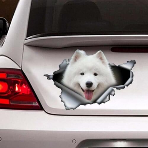20x10cm 3D Anime Pet Dog Car Sticker Waterproof Auto Window Cling Vinyl Decal Decals For Car Whole Body Cute Car Accessories