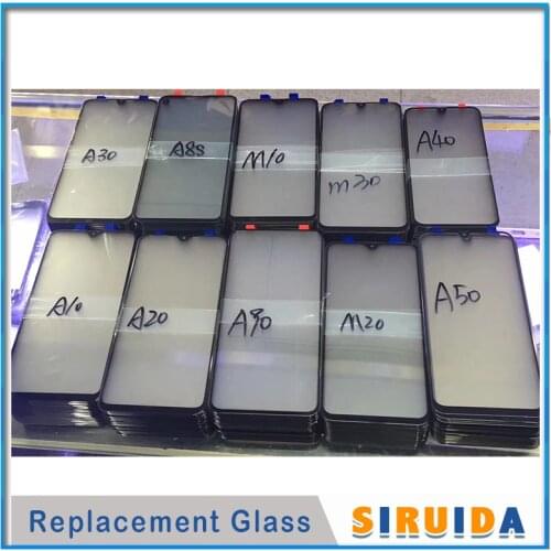 10pcs Lastest LCD Front Outer Lens For Samsung Galaxy A10 A20 A30 A40 A50 A90 M10 M20 M30 Touch Screen Glass Repair Replacement