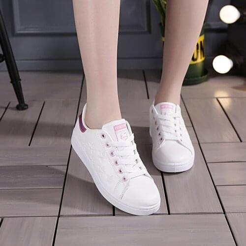 2019 Women Sneakers Running Shoes Women Outdoor Sports Fitness Walking Ladies Shoes Breathable PU Leather zapatos de mujer