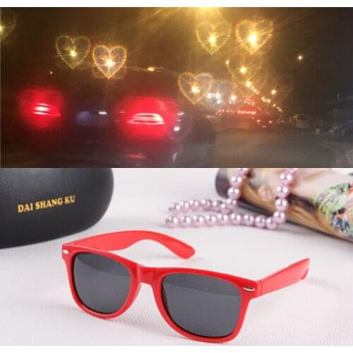 Rice Nails Square Heart Sunglasses Women PC Frame Optical Variable Heart Shaped Lenses Colorful Sunglasses Women Red Pink Shades