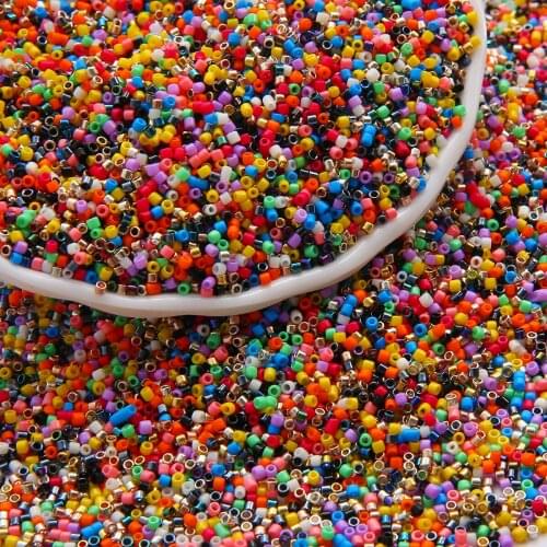 1900Pcs 2mm Multi Color Round Hole Glass Seed Spacer Beads For Kids DIY Earring Bracelets Necklaces Jewelry Makings Accessories