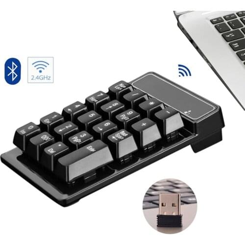 2.4 GHz mini USB wireless numeric keyboard 19-key numeric keypad number receiver, suitable for Windows XP/7/8 laptop