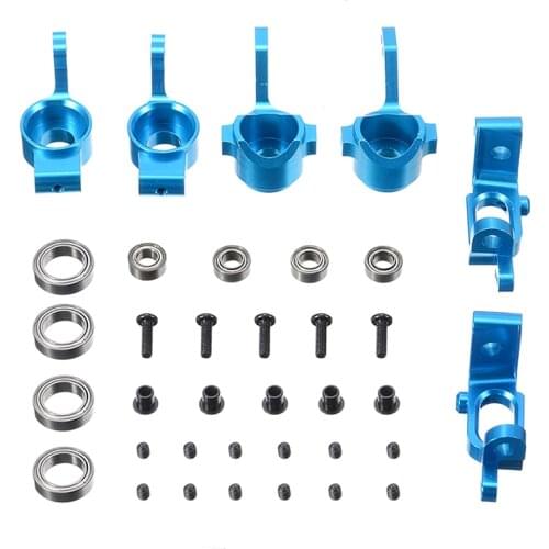 1 Set Alloy Front Rear Hub Carrier Steering Upgrade Steering Knuckle Hub Base Kit For HSP 1:10 RC Racing Car Truck