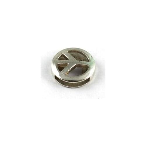FREE SHIPPING 240pcs Tibetan silver slide PEACE logo for band pet collar A15206