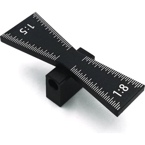 Woodworking Hardwood Gauge Measuring Tool Dovetail Scribing Gauge Marker Soft Wood Aluminium Alloy Graduated Scales