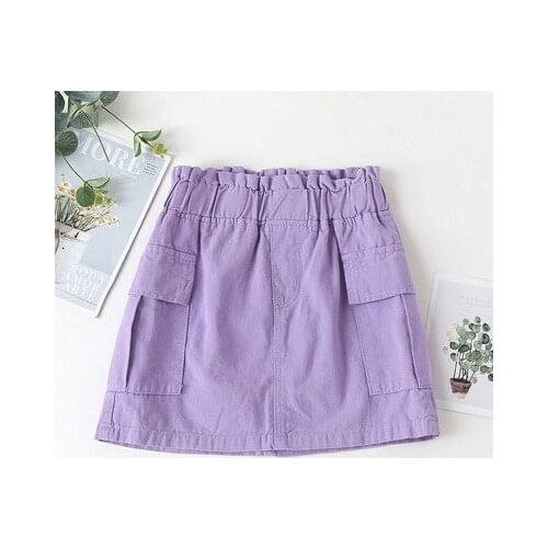 Childrens tutu Skirts Summer 2021 New Girls' A-line Skirts Korean Style Childrens Fungus Waist Short Skirt Baby Girl Cothes