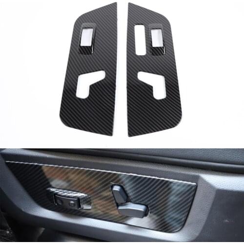 For Dodge Ram 2010-2017 Car Electric Seat Adjust Switch Panel Cover Trim Styling Interior New ABS Auto Moldings 2pcs