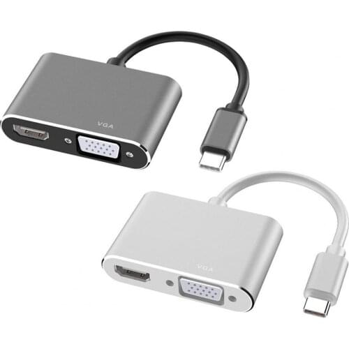Docking Station 4K USB 3.1 Aluminum Alloy Type-C Video Converter for Tablet