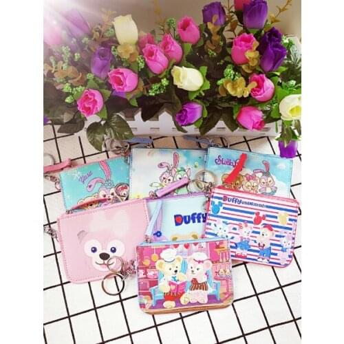 Disney Duffy StellaLou Anime Figures Cartoon Product Cosplay Accessories Casual Card Holder Zipper Unisex Gift
