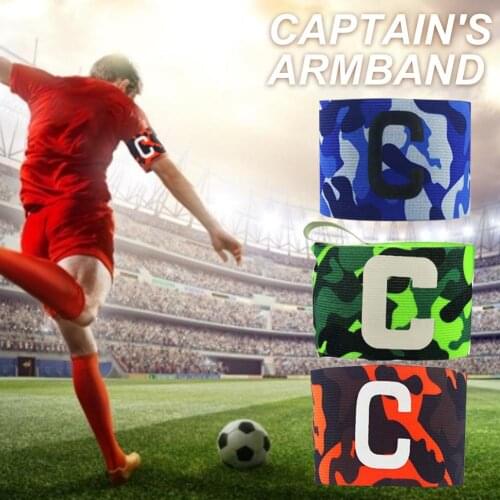 Cool Style Soccer Captain Nylon Armband Football Bands Adjustable Green Camouflage Breathable Band 3 Colors For Football Match
