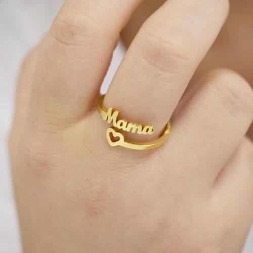 Mama Ring, Best Friend Rings, Keep Going Ring, Babygirl Ring, Stainless Steel Personality Fashion Rings Gifts From Mom BFF