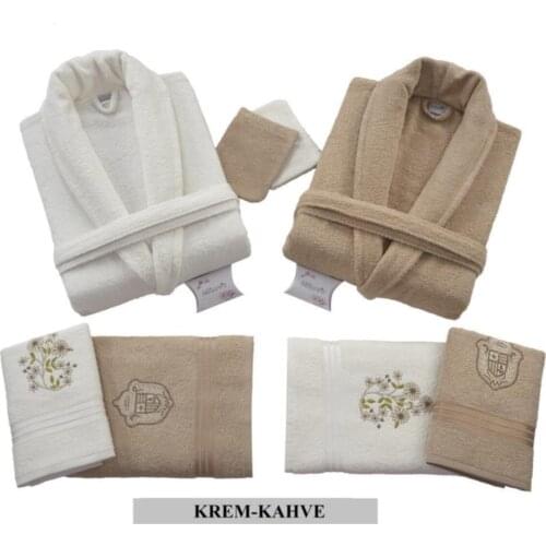 Family Robe Set 10 Piece Coffee Cream havlulu