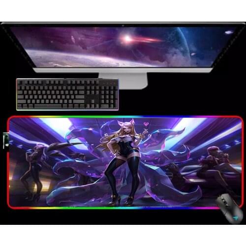 Sexy Girl Kawaii Mouse Pad Gamer Rgb Mousepad Xxl Diy Mause Pad Desk Mat Pc Gaming Mice Keyboards Computer Mat Kda Mouse Pads