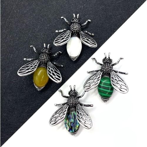 Exquisite Natural Abalone Shell Pearl Insect Shape Size 47x41x16mm Pendant Necklace DIY Jewelry Exquisitely Made Fashion