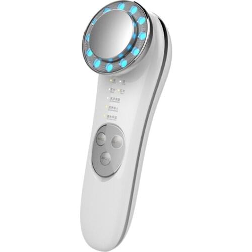Facial Massager Thermostatic Face Cleanser Lifting Device with Red & Blue LED High Frequency USB Skin Care Tool for Home EK