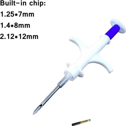 One Passive Embedded RFID Microchip Tag with Syringe Dog Cat Animal Id Tags Pet Chip Plastic Injector for Animal Injection