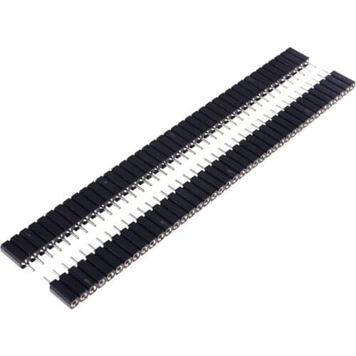 4pcs 1X40 pin Single Row Round Female Pin Header 2.54mm Pitch Insulator 7.0mm Strip Connector Socket 40p 40PIN 40 PIN Socket