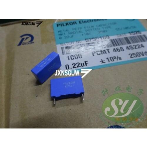 50PCS Original PILKOR MKT468 224/250V P15MM film audio coupling capacitor MKT 468 0.22uf/250v 220nf u22 224 250vdc