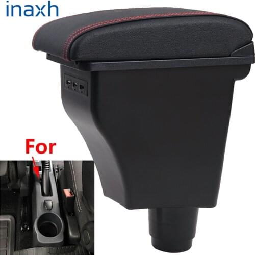 For Renault Logan Armrest LOGAN Retrofit parts dedicated Car Armrest box Center Storage box car accessories Interior with 3USB