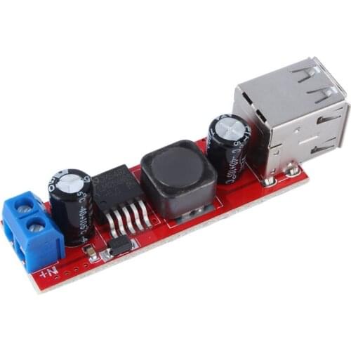 DC 6V-40V To 5V 3A Double USB Charge DC-DC Step-down Converter Module For Vehicle Charger LM2596 Dual USB