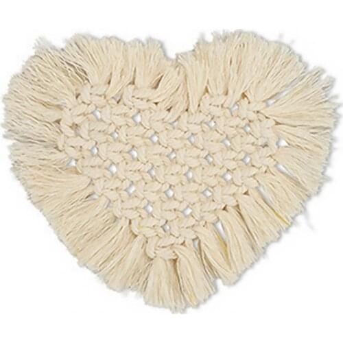 Practical Cup Mat Coaster Tassel Hand-woven Multi-purpose Table Decor Cotton Coffee Handmade Coasters for Drink