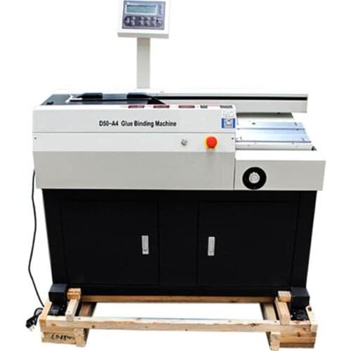 A4/A3 size Automatic glue binding machine D50-A4 book contract binding machine 220V 50hz Hot melt glue binding machine 5CM thick