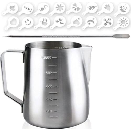 20Oz Milk Effervescent Pot with Measurement,Steam Pot for Coffee Cappuccino Latte Art Perfect for Espresso Machines,Etc
