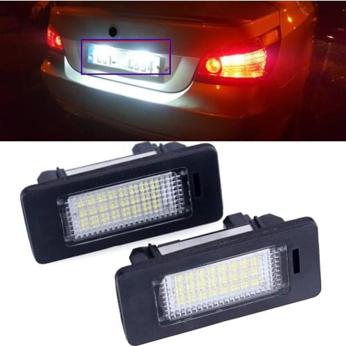 Led Rear Plate Lamp Bulb LED License Plate Light Error Free 12V for BMW E39 E60 E61 E82 E90 E91 E92 E93 X5 X6
