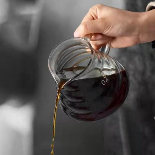 300ml-700ml High Borosilicate Heat Resistant Glass Coffee Pot Cloud Pot Filter Cup Hand Wash Sharing Pot