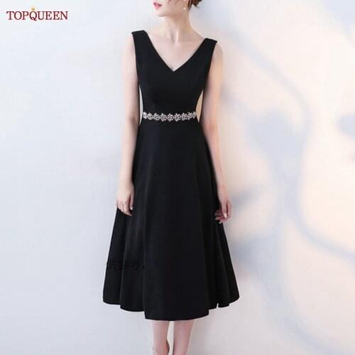 TOPQUEEN S269-D Belts for Women Formal Dresses Elastic Belt Dress Stretch Waist Belt Belt Rhinestone Lady Wedding Bridal Sashes