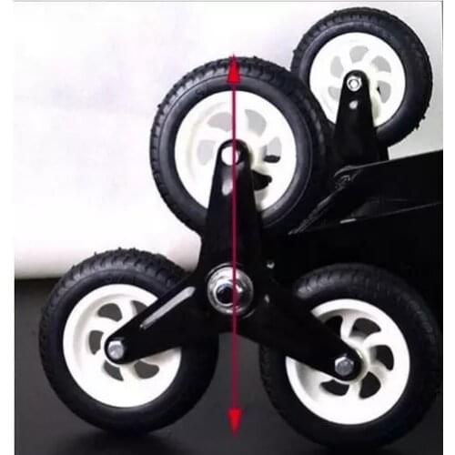 Tripod rubber wheel Mute wheel Baggage Cart wheel for 6 Wheel Foldable Stair Climbing Cart