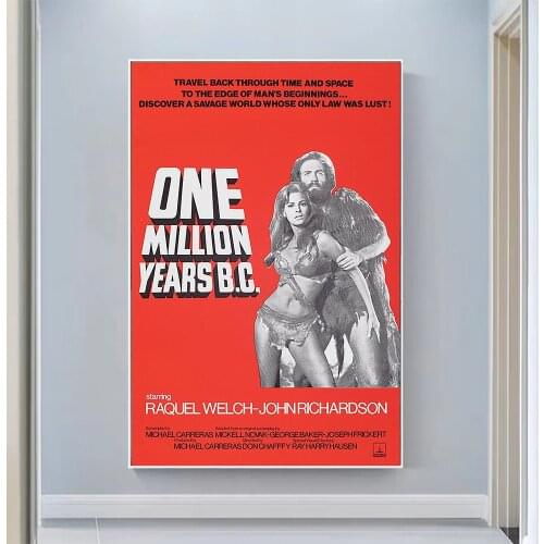 V0524 One Million Years B.C. Vintage Classic Movie Wall Silk Cloth HD Poster Art Home Decoration Gift
