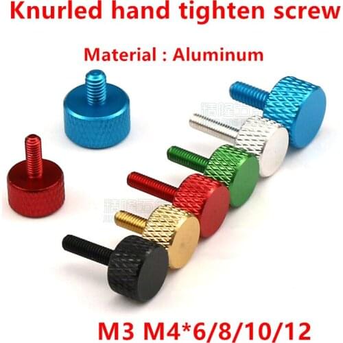 10pcs M3 M4 Frame Hand Tighten Screw Aluminum Knurled Hand Thumb Screw for DIY FPV RC Models