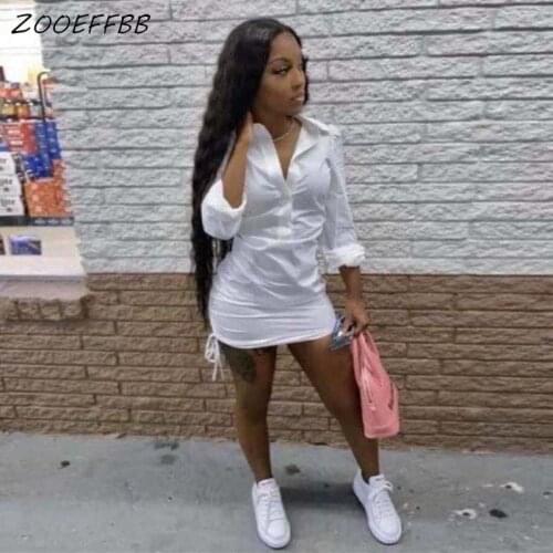 ZOOEFFBB Aesthetic Loose Bandage Long Sleeve Tshirt Mini Dress Club Outfits for 2021 Fashion Women Summer Lounge Wear Clothes