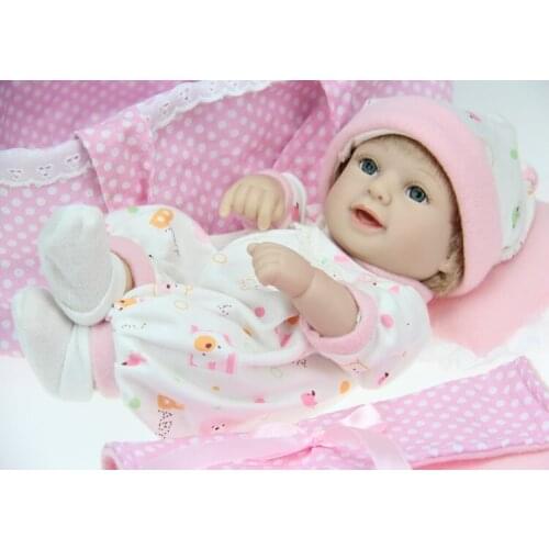 1pc 28cm Reborn Baby Doll Soft Silicone Newborn Lifelike Silicone bebe alive Toy Gift for Baby Girls or Boys bebes