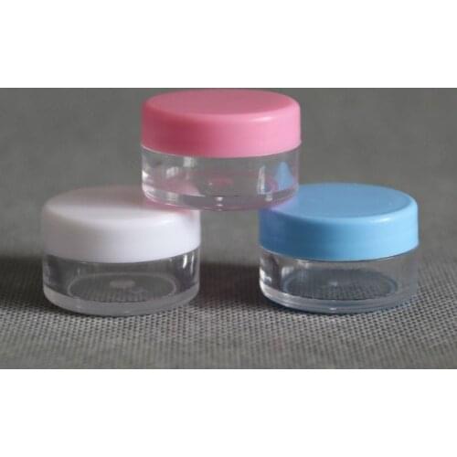 10Pcs Mini Cosmetic Bead Empty Jar Pot Nail Art Lip Balm Container Eyeshadow Makeup Face Cream Round Bottle Container