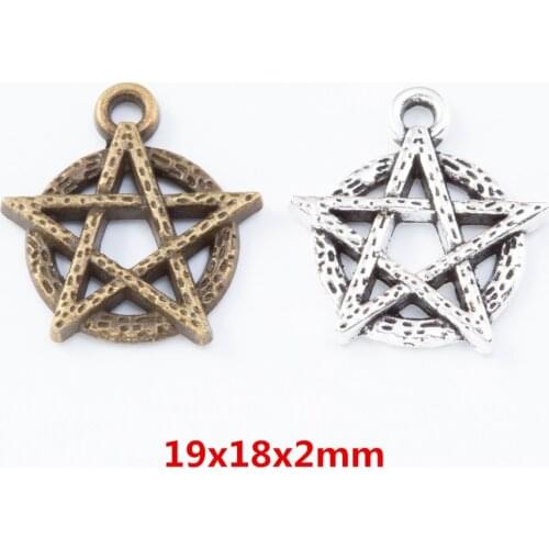 40 pieces of retro metal zinc alloy star pendant for DIY handmade jewelry necklace making 7857