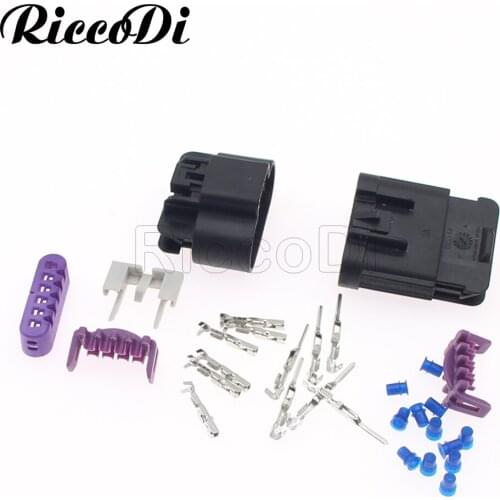 1/5/10Sets 6 Pin Way Black GT 150 Sealed Male Female Waterproof Delphi Aptiv Connector Max Current 15 Amps 15326833 15397579